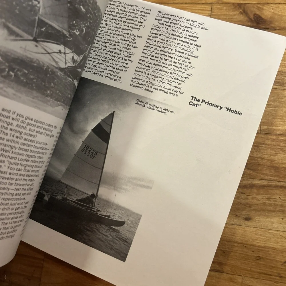 HOBIE CAT SAILING BY JAKE GRUB 1979 SOFTCOVER BOOK